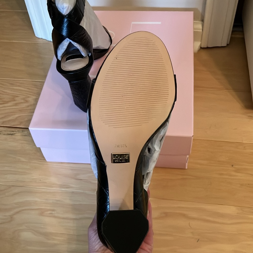 Louise et Cie Black womens sandals size 7 New - Picture 4 of 4